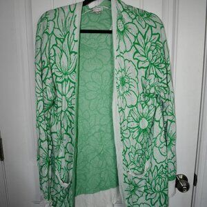 🌿 Cato Green Floral Knit Cardigan 🌿